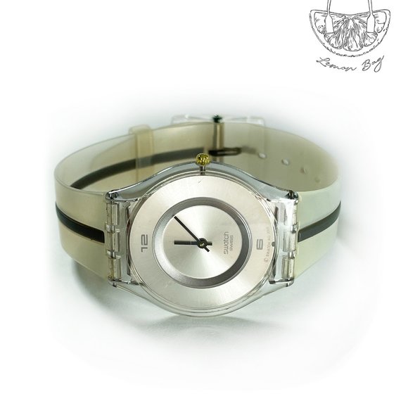 Swatch Thin Silicone Strap Minimalistic Watch - Picture 2 of 4